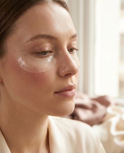 Microneedle eye patch applied under the eye